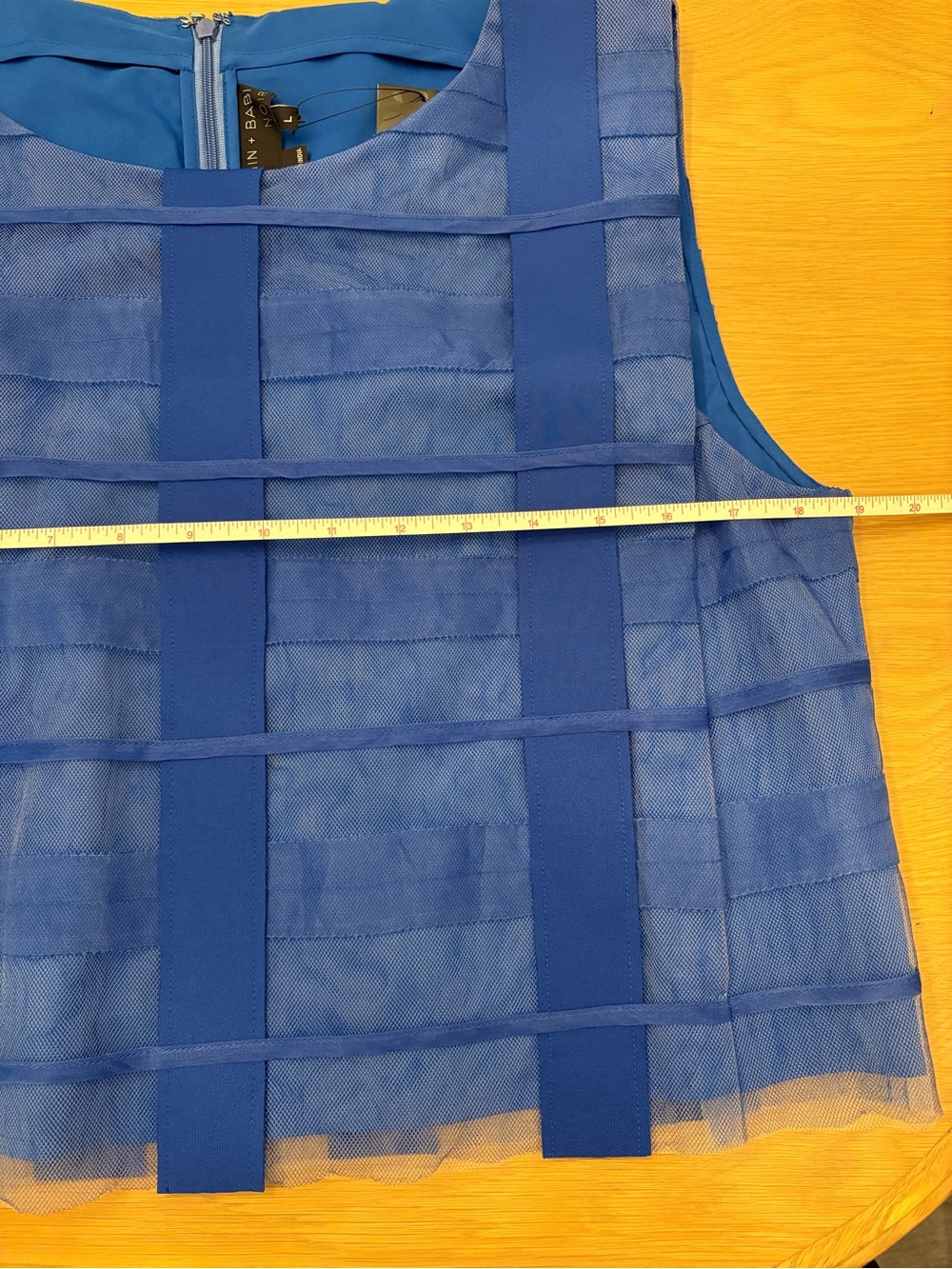 NWT Sachin + Babi Silk Royal Blue Two-Piece Sleeveless Layered Top & Skirt - Picture 5 of 11